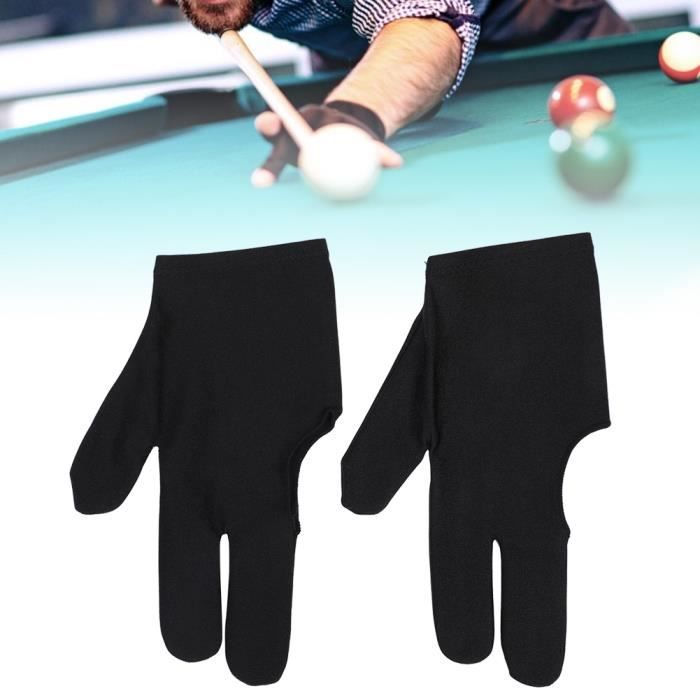 2 Pcs Gants De Billard Gants de Piscine et de Billard Étirable Gant à 3