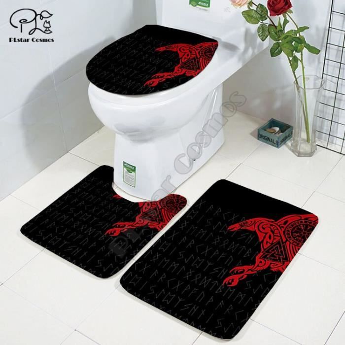 Abattant Wc Dessin anim dr le Viking tatouage 3D imprim salle de