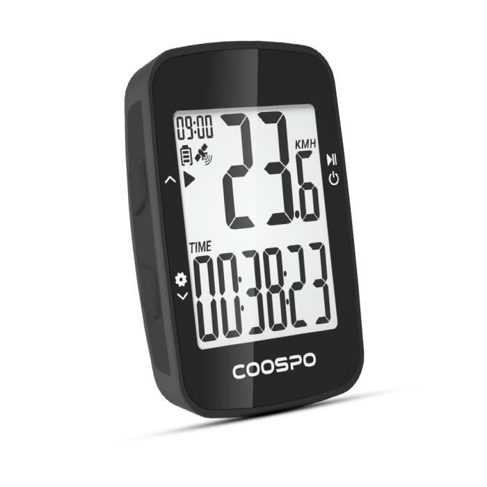 Compteur Vélo GPS COOSPO BC107 – Bluetooth 5.0 ANT+ Écran 2.4" Rétroéclairé, 28h Autonomie