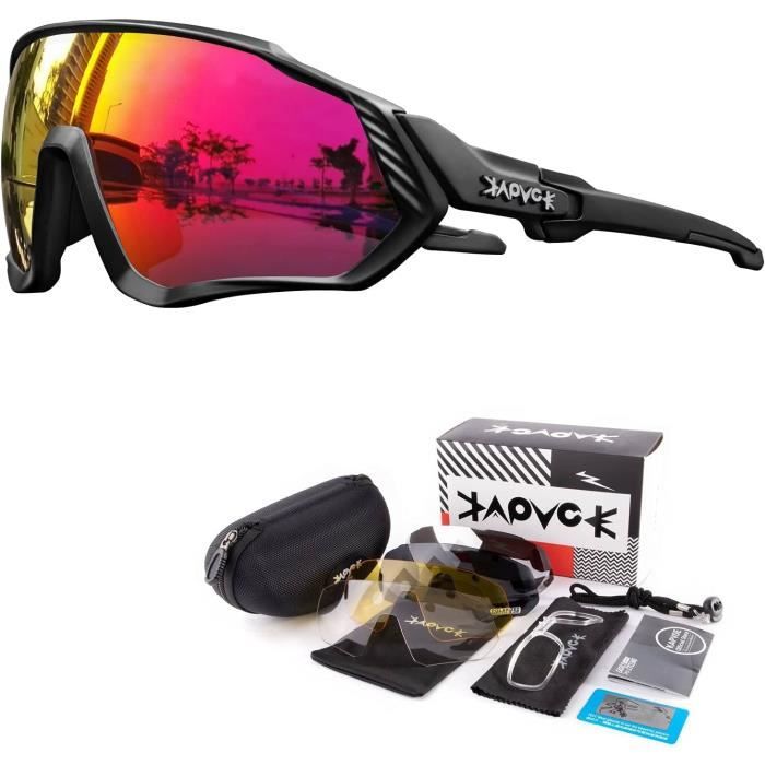 Lunette de Soleil Sport Vélo VTT Solaire Photochromique Homme Femme