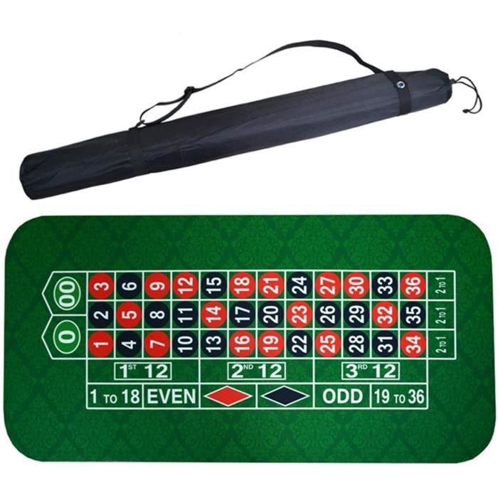HENGMF Roulette Verte en Caoutchouc 180 90cm Poker Table Tapis de Jeu ...