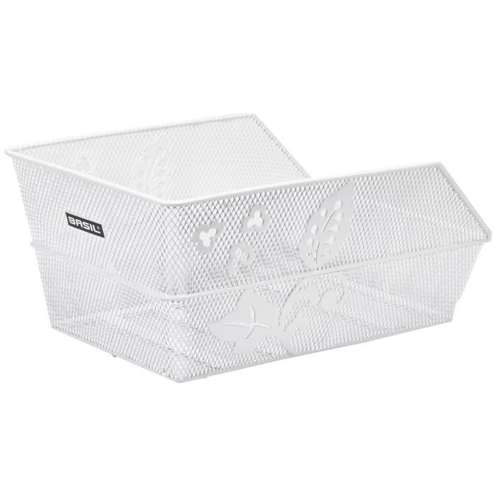 Panier vélo Cento Flower Femme - BASIL - pour porte-bagages arrière - acier