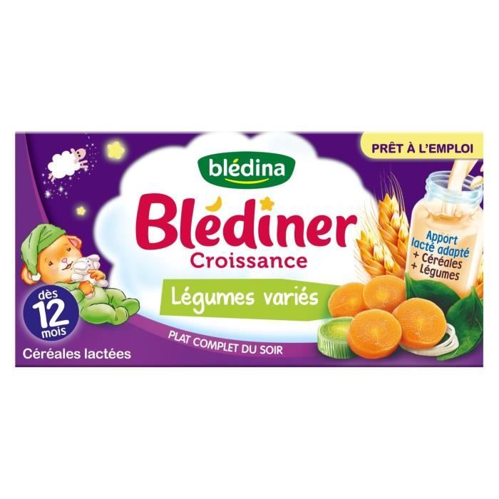Lot De 6 Bledina Blediner Croissance Legumes Varies Lait Et Cereales Bebe Des 12 Mois 2 Briques De 250 Ml Achat Vente Cereales Bebe Lot De 6