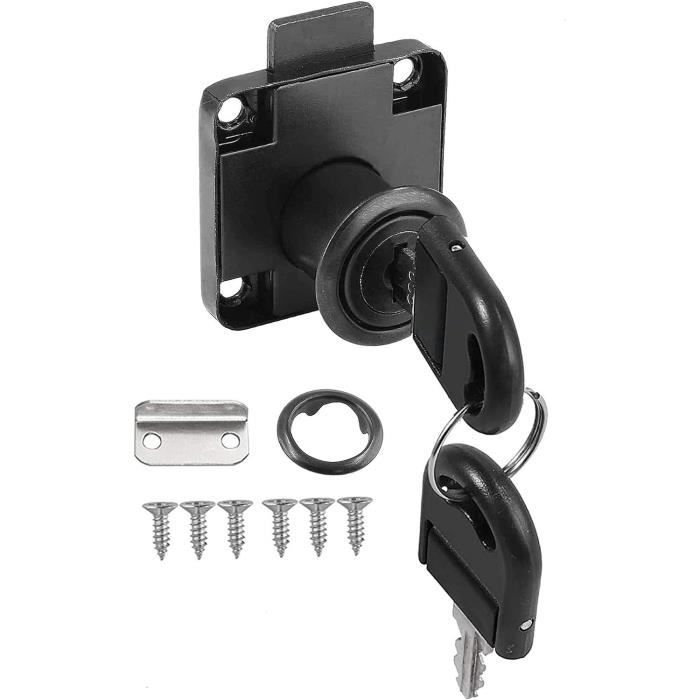 ZiYuya 2PCS serrures à came avec clé différente, serrure d'armoire, serrure de boîte aux lettres