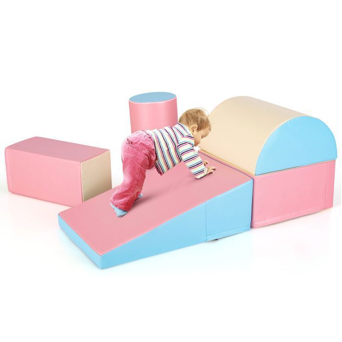 Parcours Motricité Bébé En Mousse AIYAPLAY - 5 Blocs Modulables Pour Escalade, Jeu Créatif, 6 Mois à 6 Ans