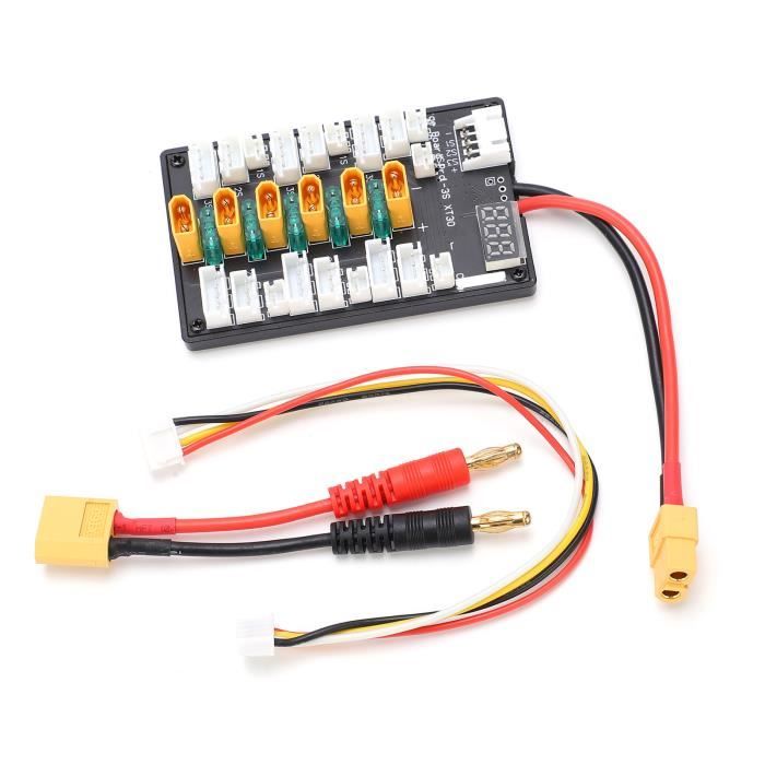 Carte de charge parallèle Lipo XT60 avec câble 14AWG carte XT60 2S-6S Lipo Batterie, Interfaces XT90 XT60 XT30 JST T, pour chargeur IMAXB6 B6AC IDST