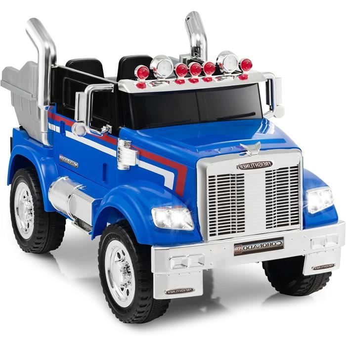GOPLUS Voiture électrique Enfant 12V Avec Télécommande 2,4G, Véhicule Jouet Avec 2 Modes De Conduite Vitesse Reglable Klaxon Sonore Lumiere Musique 105 X 615 X 51cm Pour Enfant 3ans 71305453