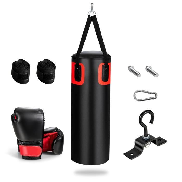 GOPLUS Kit de Boxe pour Adulte avec Sac de Frappe Rembourré, Gants de Boxe,  Bandages et Crochet, pour la Salle de Gymnastique - Cdiscount Sport