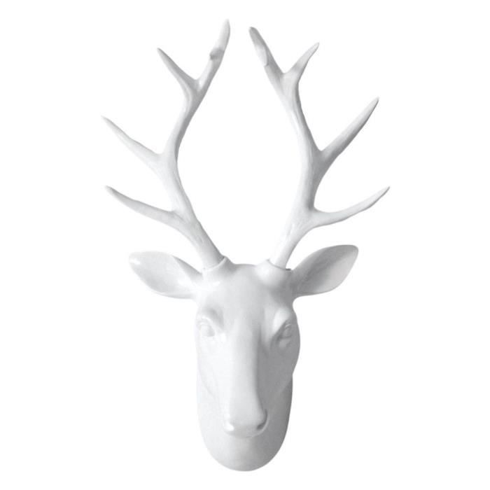 Hôtel Chambre XYF Tete De Cerf Deco Tete De Cerf Murale Tenture Murale Tête De Cerf Géométrique Tete De Cerf Créatif Résine Tête Animal Créatif Cerf Décoration Murale De Tête pour Salon