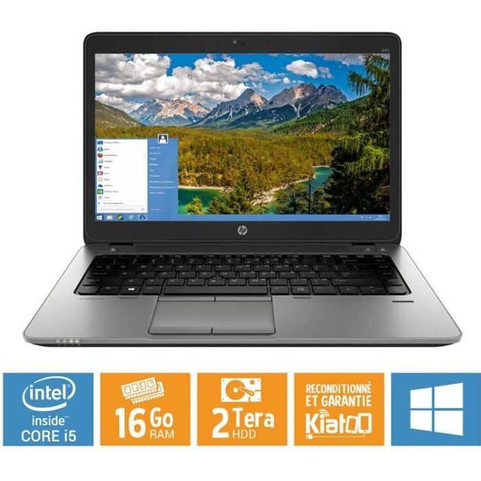 Pc portable  elitebook 840 G1 core i5 16 go ram