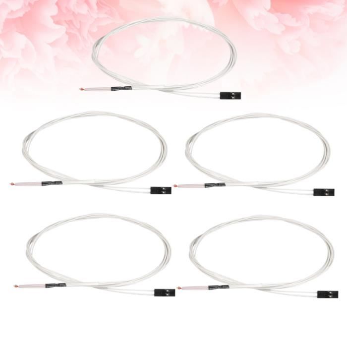 10 Thermistances NTC MF52D 10K 3950 - Capteurs Température Précision 1%, Longueur 80mm, Haute Sensibilité - 5