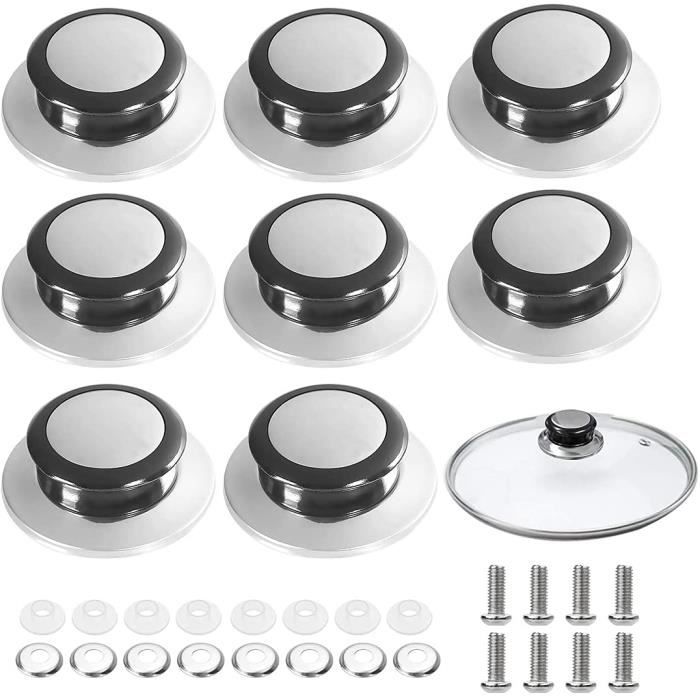 Lot De 4 Boutons De Couvercle En Bois Pour Casseroles - Poignées Anti-chaleur Et Résistantes à L'usure - Installation Facile