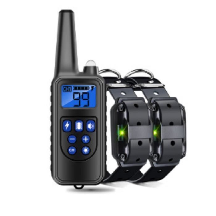Meilleurs prix pour Collier de Dressage pour Chiens Rechargeable Telecommande avec Portee de 800m IP67 Etanche Collier Electrique avec Vibration-A3