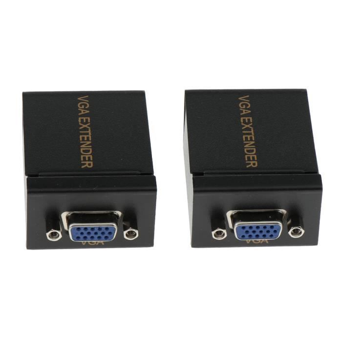 Vga Extender Amplifier Converter Single Cable Rj45 Cat 5e 6 Ethernet Ensemble Home Cinema Avis Et Prix Pas Cher Cdiscount