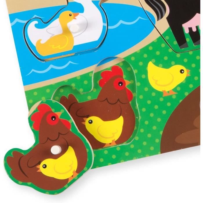 4 Puzzles En Bois Pour Enfants 2 Ans Et + - Alphabet, Fruits, Transports, Animaux, 30x22,5 Cm