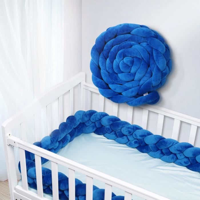 Tour De Lit Bebe 300cm Merkmak Coussin Velours Pare Chocs Pour Les Nouveau Nes Largeur 22cm Bleu Vert Cdiscount Puericulture Eveil Bebe