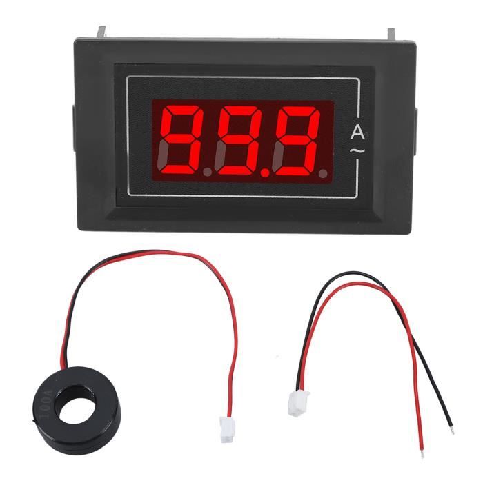 Ampèremètre Numérique Mini DC 0-999mA / 1A - Affichage LED Rouge - Pour Mesurer Courant Basse Tension