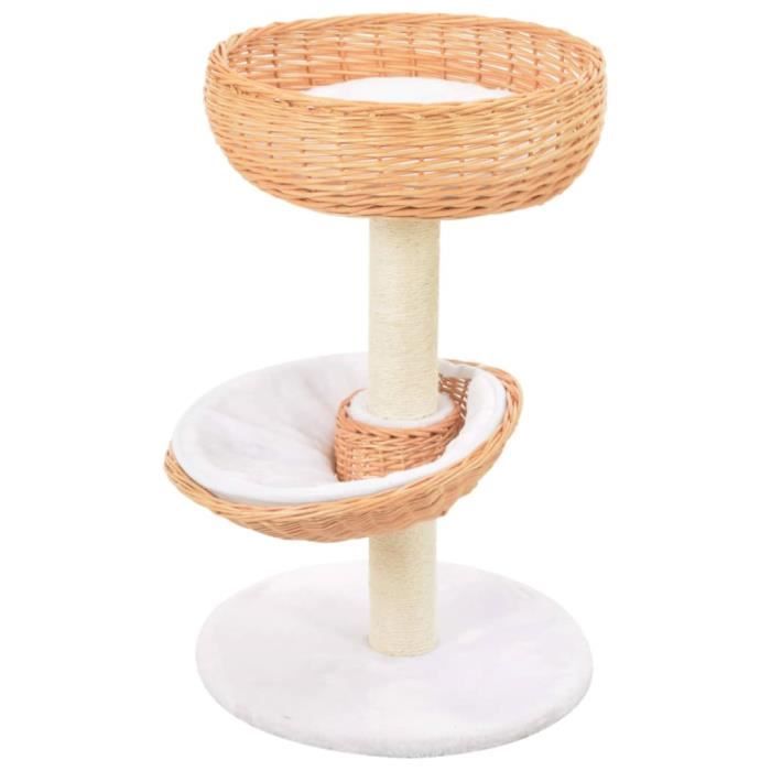 Comparer les prix de Arbre à chat - MOTHINESSTO - LY0899 - Bois de saule - 2 paniers - Griffoir en sisal