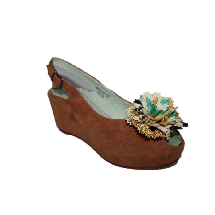 nu pieds couleur camel