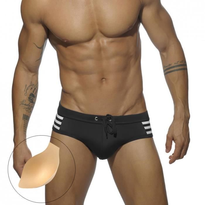 Slip de Bain Homme Sexy Maillot De Bain Taille Basse Short de Natation Sports Plage Swimming Trunks Elastique sous Vetements Noir Noir Cdiscount Pret a Porter