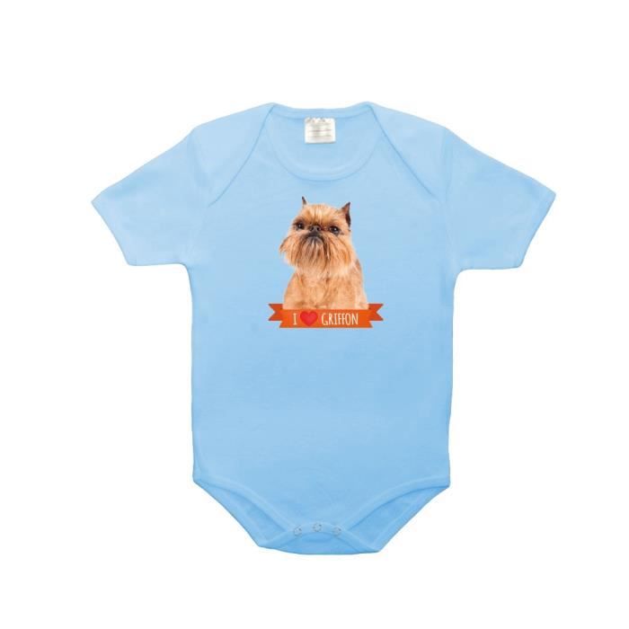 Body Bebe 100 Coton I Love Griffon Bleu 6 12 Mois Bleu Cdiscount Pret A Porter