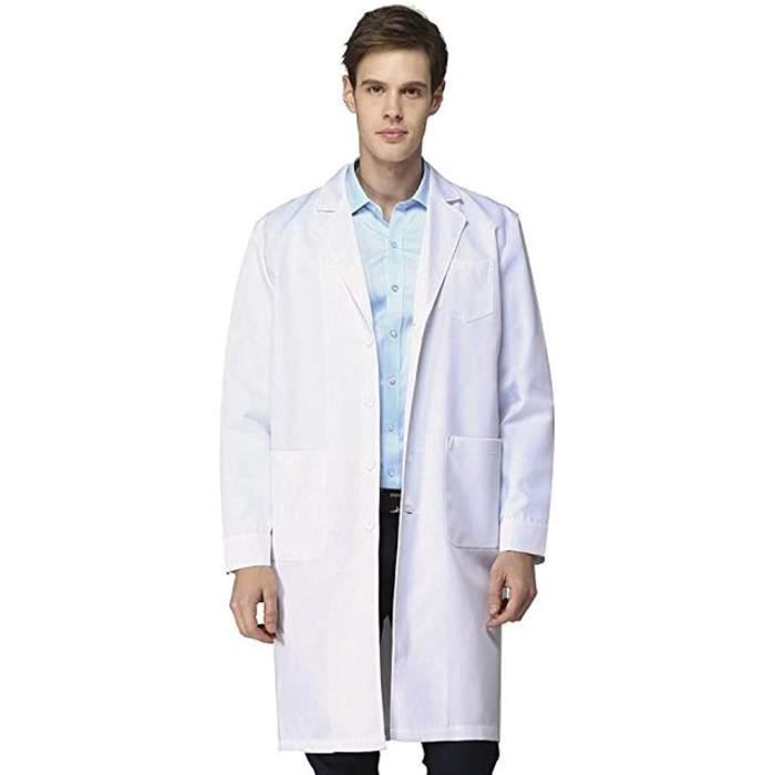 T SHIRT Generique Blouse Blanche Lycee Coton Blouse Chimie Laboratoire Femme Homme Manche Longue Blouse de Medecin Medical Blanche Cdiscount Sante Mieux vivre