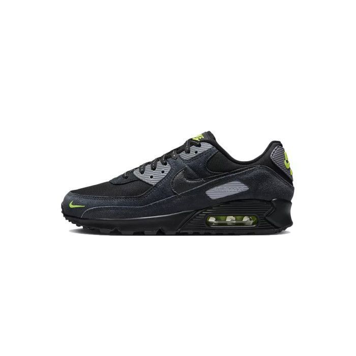 Baskets Nike Air Max 90 Homme Noir Lacets Synthetique Black volt cool grey Cdiscount Chaussures