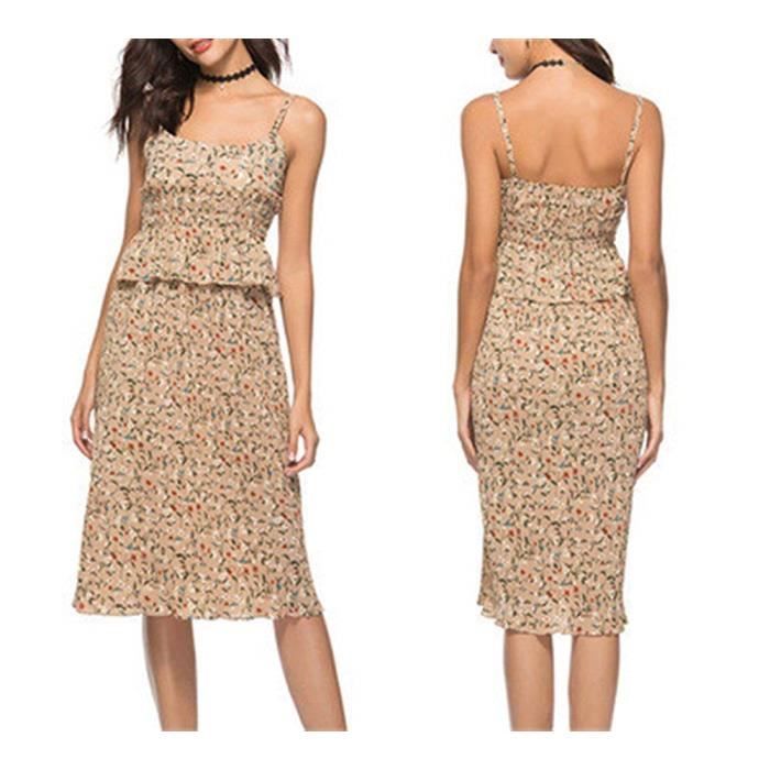 Robe a bretelle mi longue