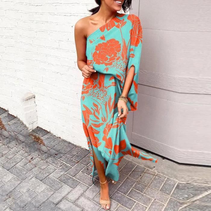 Haut Une épaule Imprimé Fleurs Warehouse Taille 8 - Viscose, Sans Manches, Multicolore