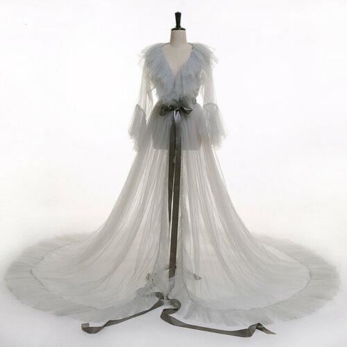 Robe de plage,Robe longue en tulle transparent pour femme,robe de bain,v??tements de nuit 