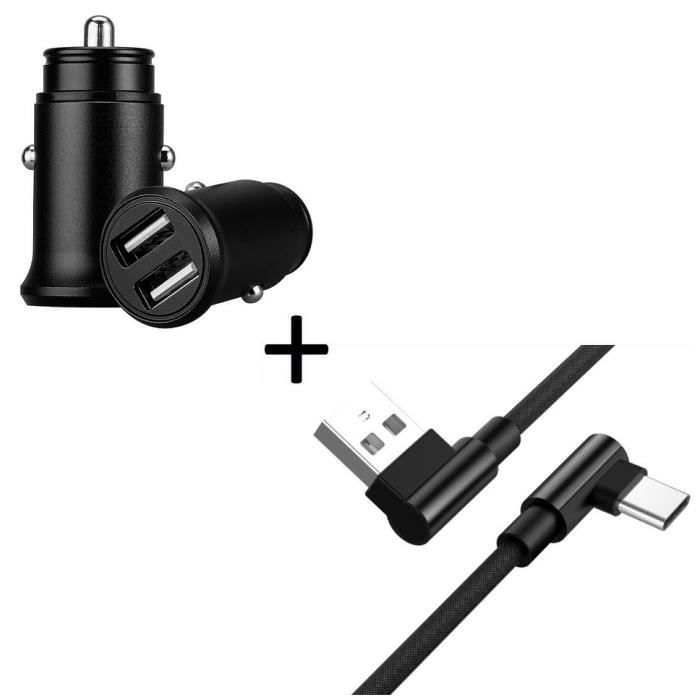 Samsung Chargeur allume-cigare rapide double Noir aveccâble USB Type C -  Cdiscount Téléphonie