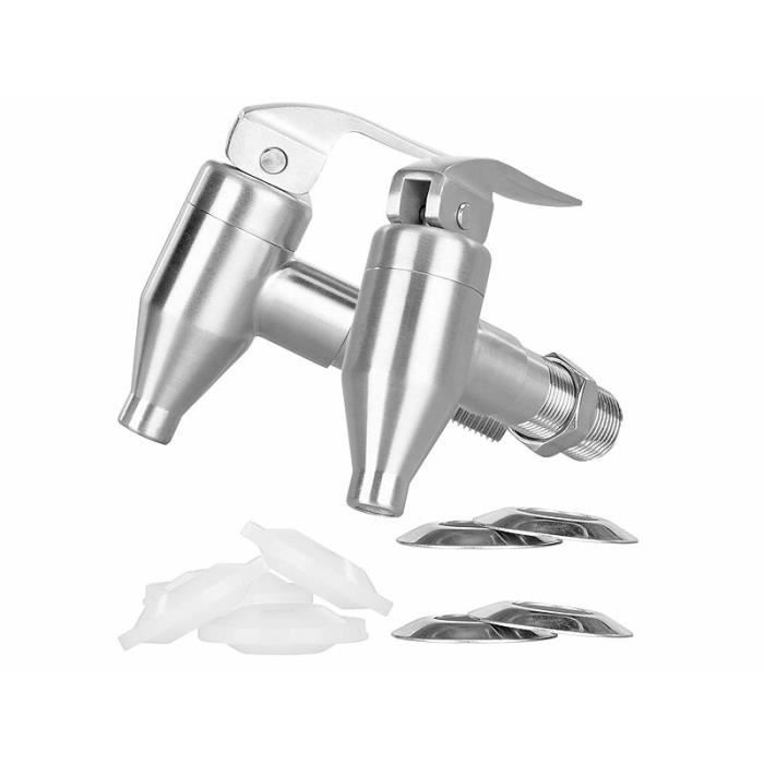 Robinet Acier Inox 304 Pour Distributeur Boissons - Finition Polie - Usage Domestique/Fête