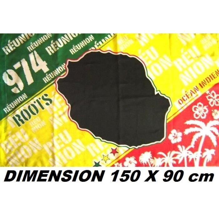 DRAPEAU 150 X 90 cm LA REUNION 974 DOM TOM FRANCE NEUF No poster affiche livre Cdiscount