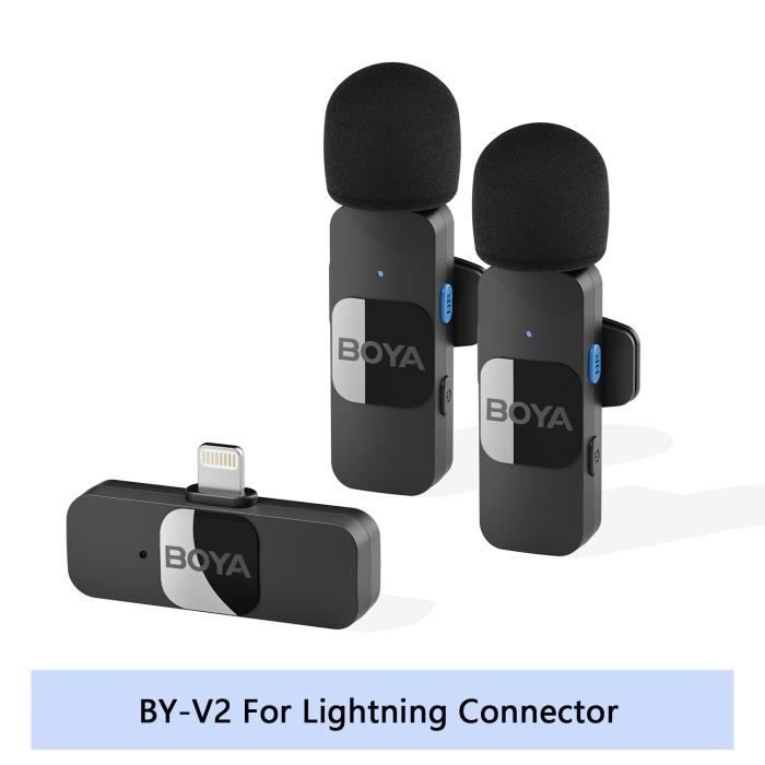 BOYA BY-WM3T2 Mini-Microphone professionnel sans fil pour iphone,ipad
