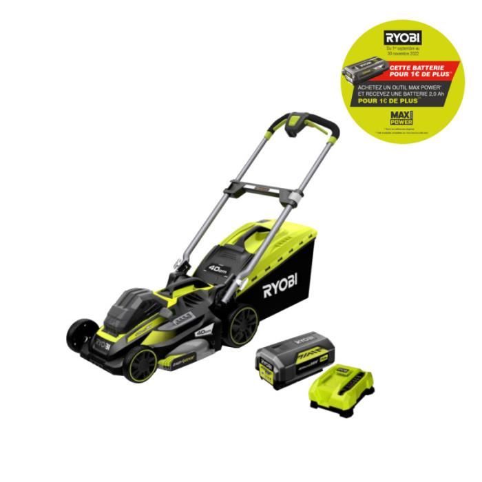RYOBI 36V Brushless Tosaerba 46cm: Batteria 5.0Ah, Caricatore E Power Assist RLM36X46H50PG