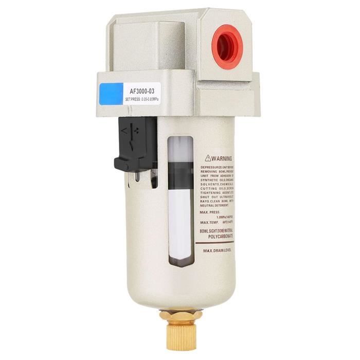 Séparateur D'eau Filtre Güde 1/4" Pour Air Comprimé - Pression Max 10 Bar, Filetage IG 1/4, Avec Vanne De Vidange - 6