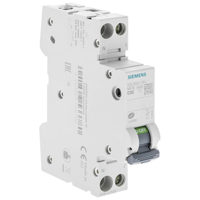 SIEMENS Disjoncteur Ph+N courbe C 4.5kA 7 - vue 5