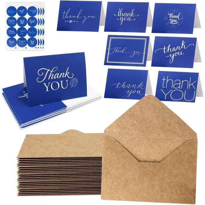 Enveloppes Krafts avec Cartes de Remerciement Enveloppe Vintage Mini 11 ...