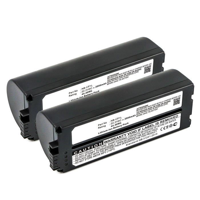 2x Batterie Pour Canon Selphy Cp1200 Cp1000 Cp1300 Selphy Cp910 Cp900 Selphy Cp800 Selphy Cp510 Nb Cp2lh Nb Cp2l 2000mah Prix Pas Cher Cdiscount