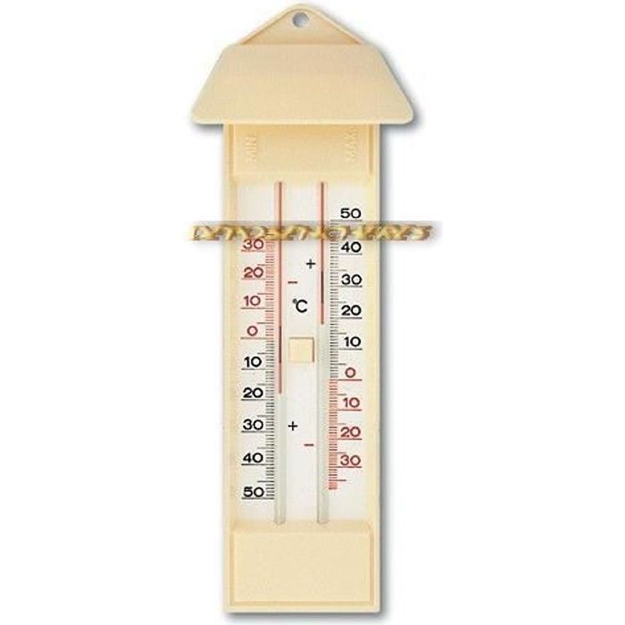 Thermomètre mini-maxi d'extérieur TFA beige - Cdiscount Jardin