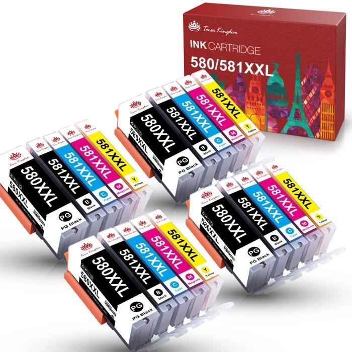 Pack 5 Tintas Pack 5 Cartuchos De Tinta Compatibles Para Canon TS6220, TS6300, TS6350, TR7550, TR8550 Pack 5 Cartuchos Canon