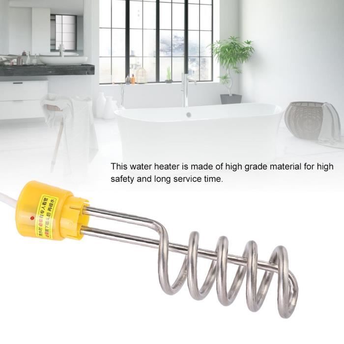 Thermoplongeur Voiture 12V/24V – Chauffe-eau D’immersion Portable Pour Voiture, Camping, Voyages – Acier Inoxydable