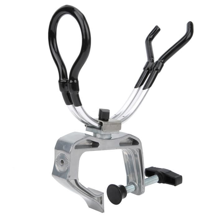 Support De Canne à Pêche Réglable Avec Pince 360° - Pour Bateau - Fixation Sur Rail