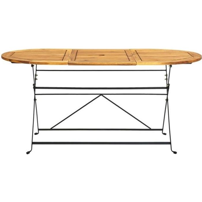 vidaXL Table de jardin Bois d'Acacia