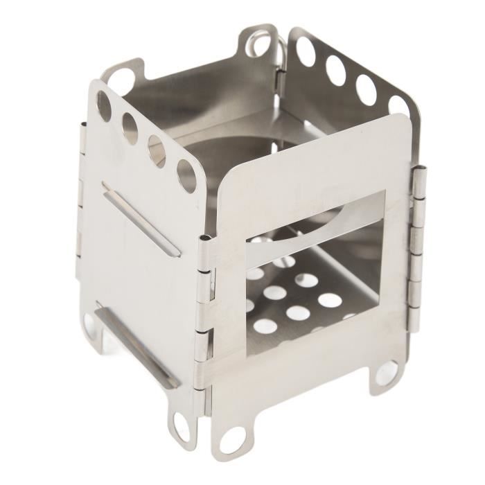 Réchaud à Bois Portable Agatige - Pour Camping, Randonnée Et Pique-Nique - Détachable