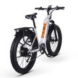 Vélo électrique 1000W- Shengmilo MX06 - 26" Fat bike - Batterie Samsung 48V17.5Ah - Pédalage assisté - Blanc-1