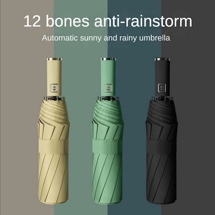 ZRWLUCKY Parapluie De Voyage Automatique à Trois Plis Avec