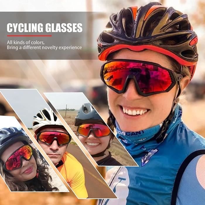 Lunette De Sport - Cyclisme Polarisées Homme Femme Tr90 5 Verres