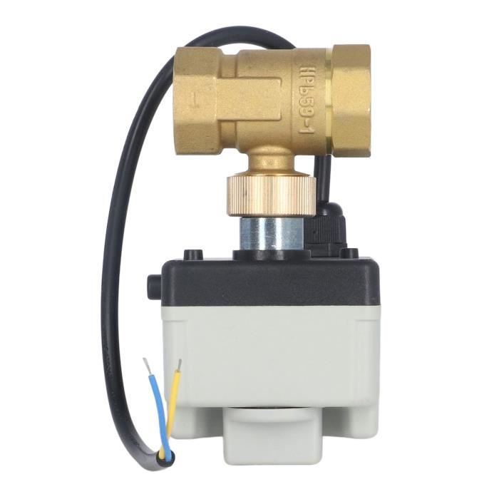 Robinet à Boisseau Sphérique Motorisé 1-1/2" U.S. Solid - Acier Inoxydable SS304, 9-24V AC/DC, Retour Automatique, Normalement Fermé