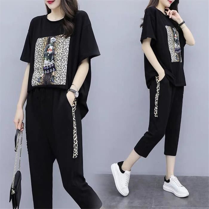 Ensemble Survêtement 2 Pièces Femme Grande Taille - Hoodie Capuche Et Pantalon Jogging Ample